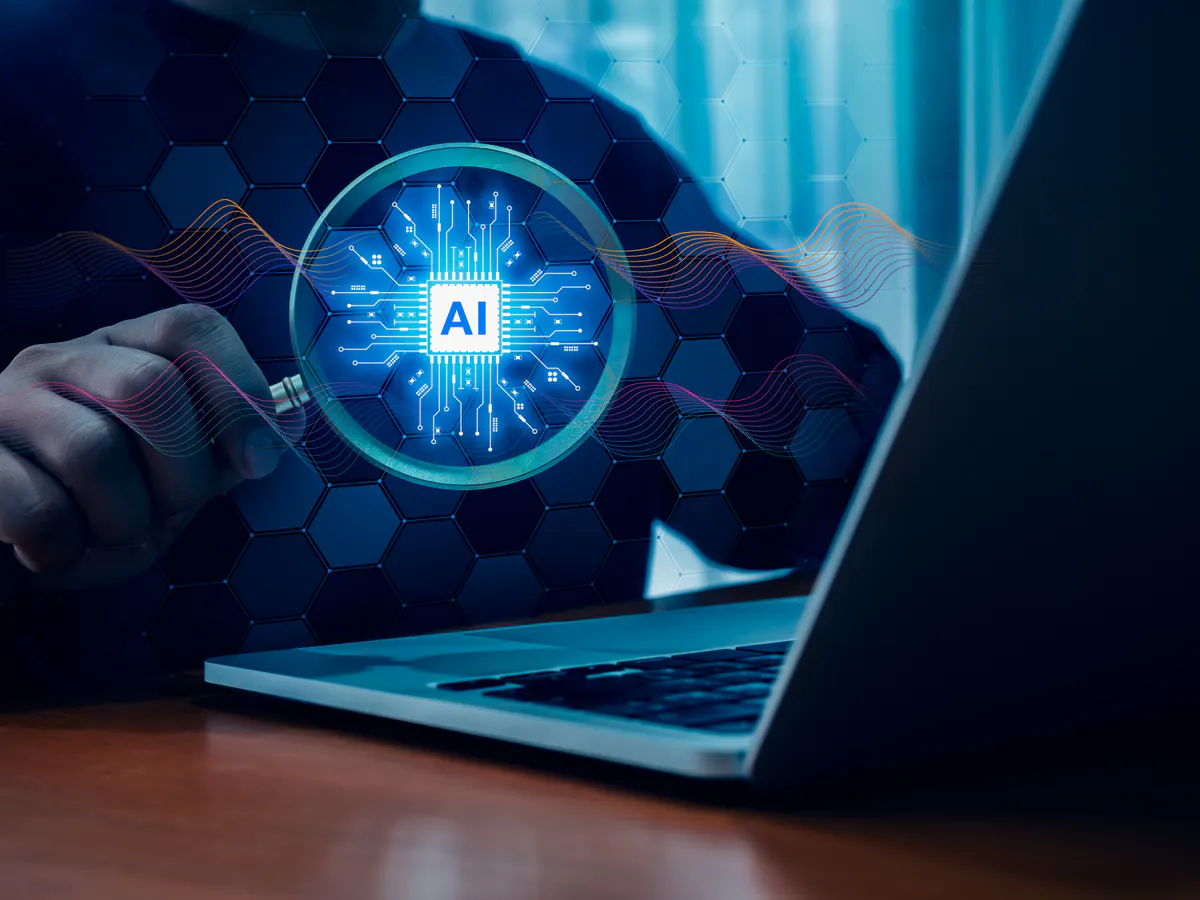 Interfaz de búsqueda con inteligencia artificial representa la medición Share of Model.